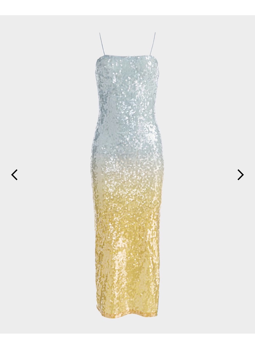 Alice + Olivia Sequin Ombre Slip Dress in Pale Blue to Yellow